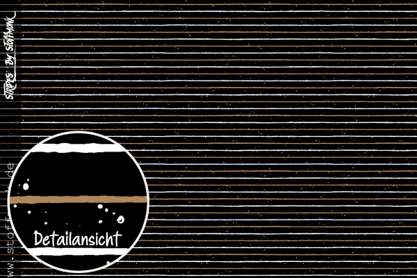 Ep - STRIPES  - " #black/camel " - Bio French Terry